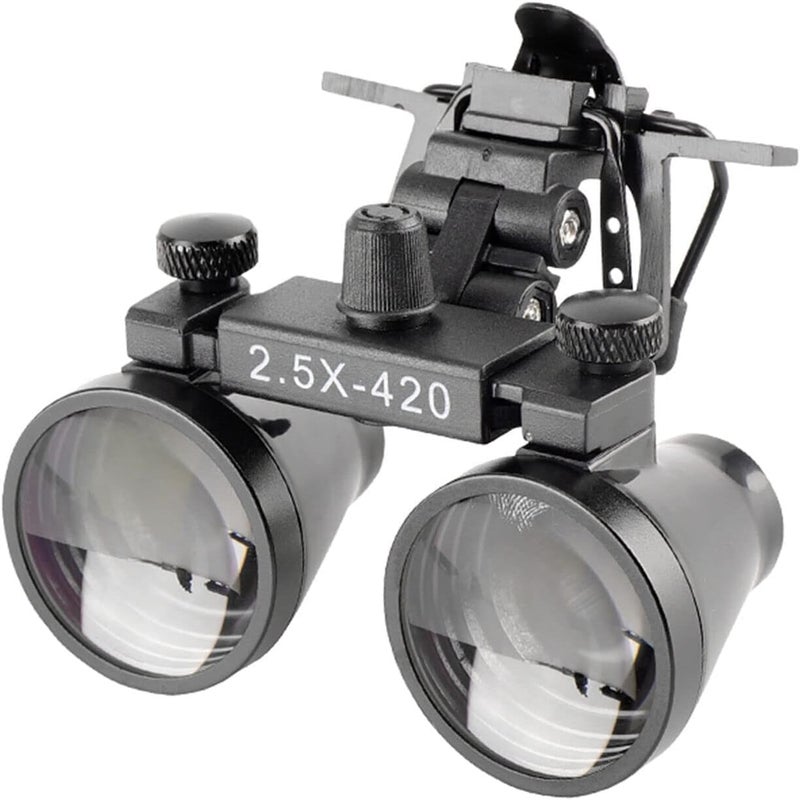 EustomA 2.5X/3.5X Binocular Loupes Glasses Magnifier Clip on Style DY-101 (2.5X) - Image 2